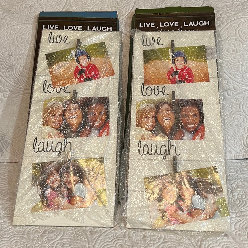 Live, Love, Laugh picture frames,‎ set of 2